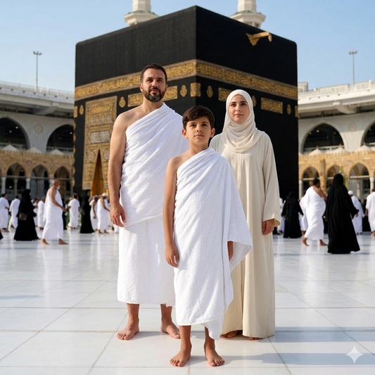 Rukn Junior — Boys Ihram Set | 100% Cotton | Ages 7–15 (2 Piece)