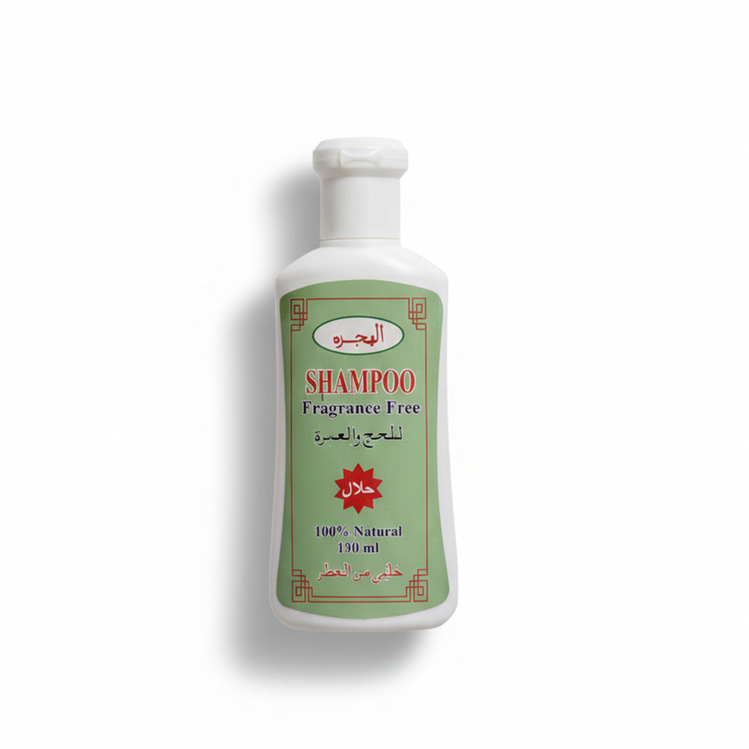 Fragrance-free shampoo for Umrah and Hajj