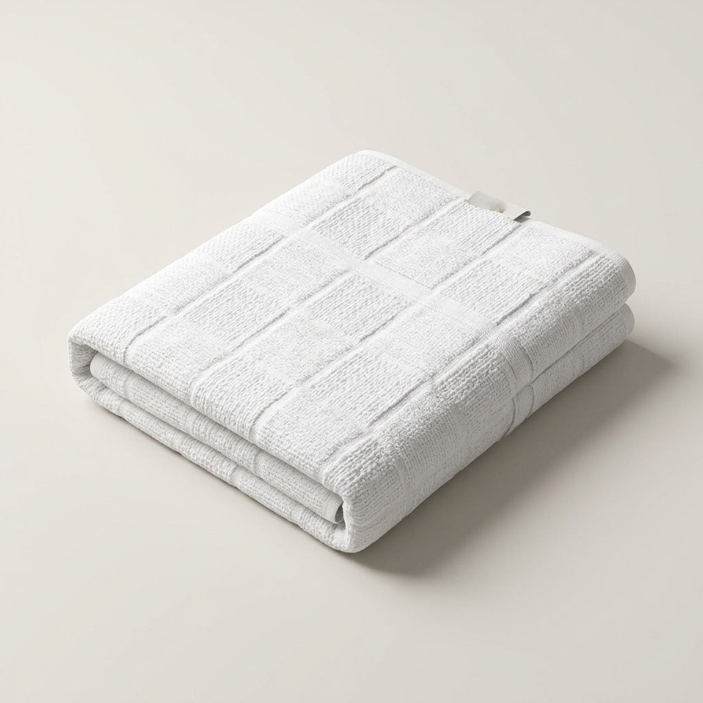 Luxury Men's Ihram for Umrah & Hajj — Breathable Woven Patch Texture