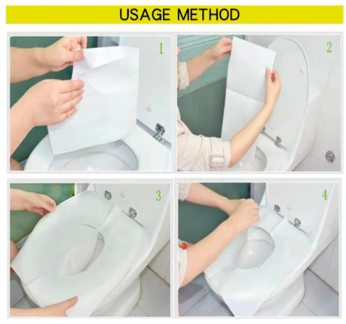 Disposable Travel Toilet Seat Covers (Pack of 10)