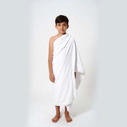 Rukn Junior — Boys Ihram Set | 100% Cotton | Ages 7–15 (2 Piece)