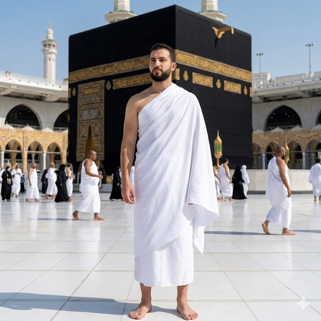 Men's Plain Cotton Ihram Set (2 Piece)