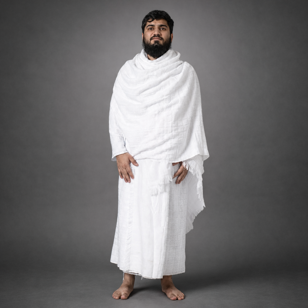 Rukn Classic — 100% Cotton Towel Ihram Set for Men (2 Piece)