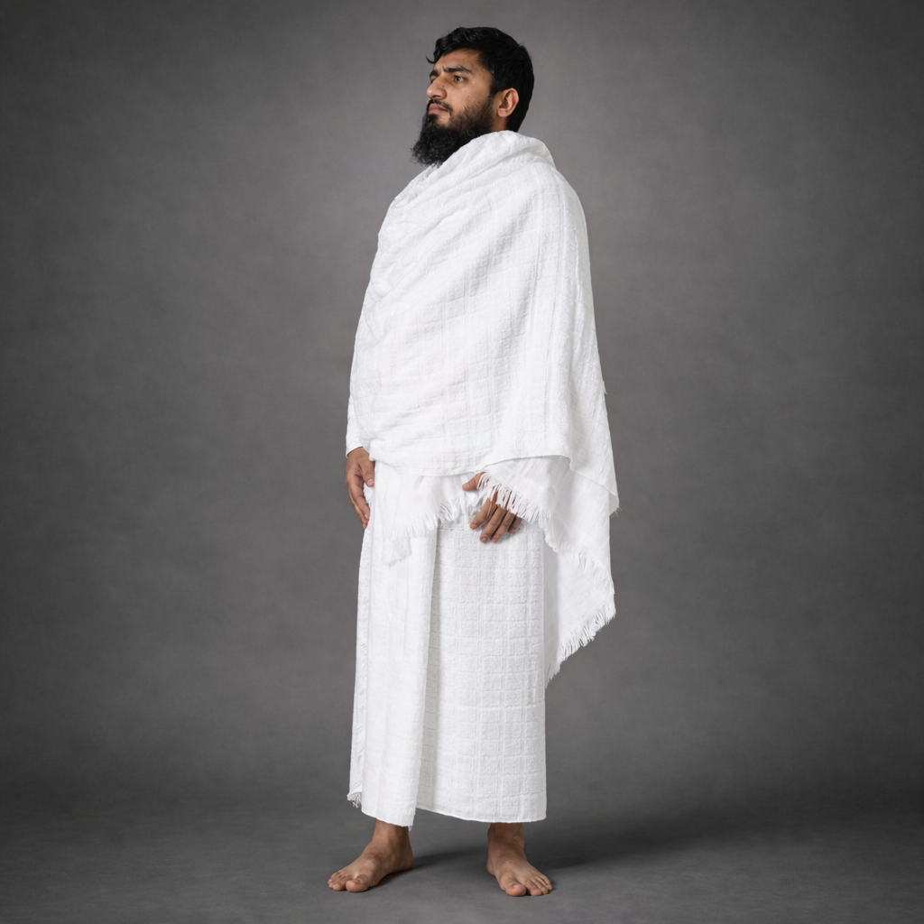 Rukn Classic — 100% Cotton Towel Ihram Set for Men (2 Piece)