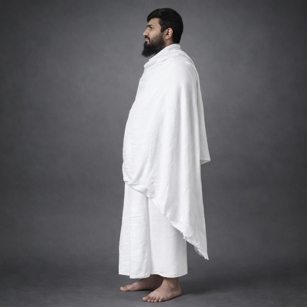 Rukn Premium — Fine Weave 100% Cotton Ihram Set for Men (2 Piece)