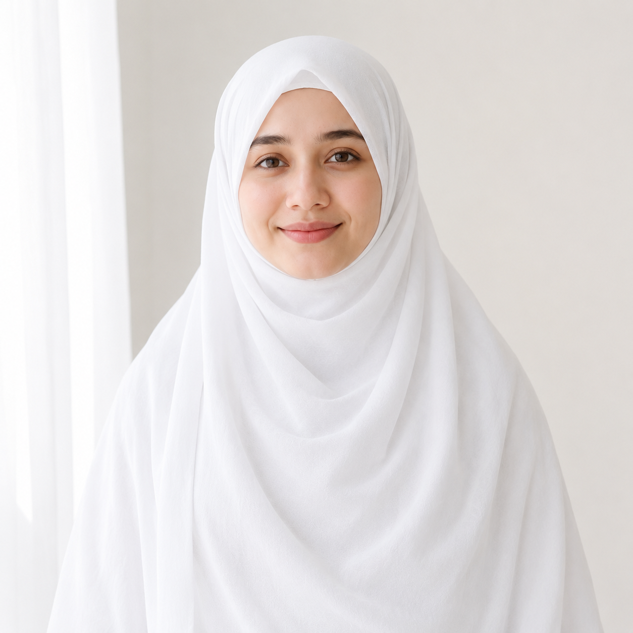 Rukn Noor — White Cotton Hijab for Women
